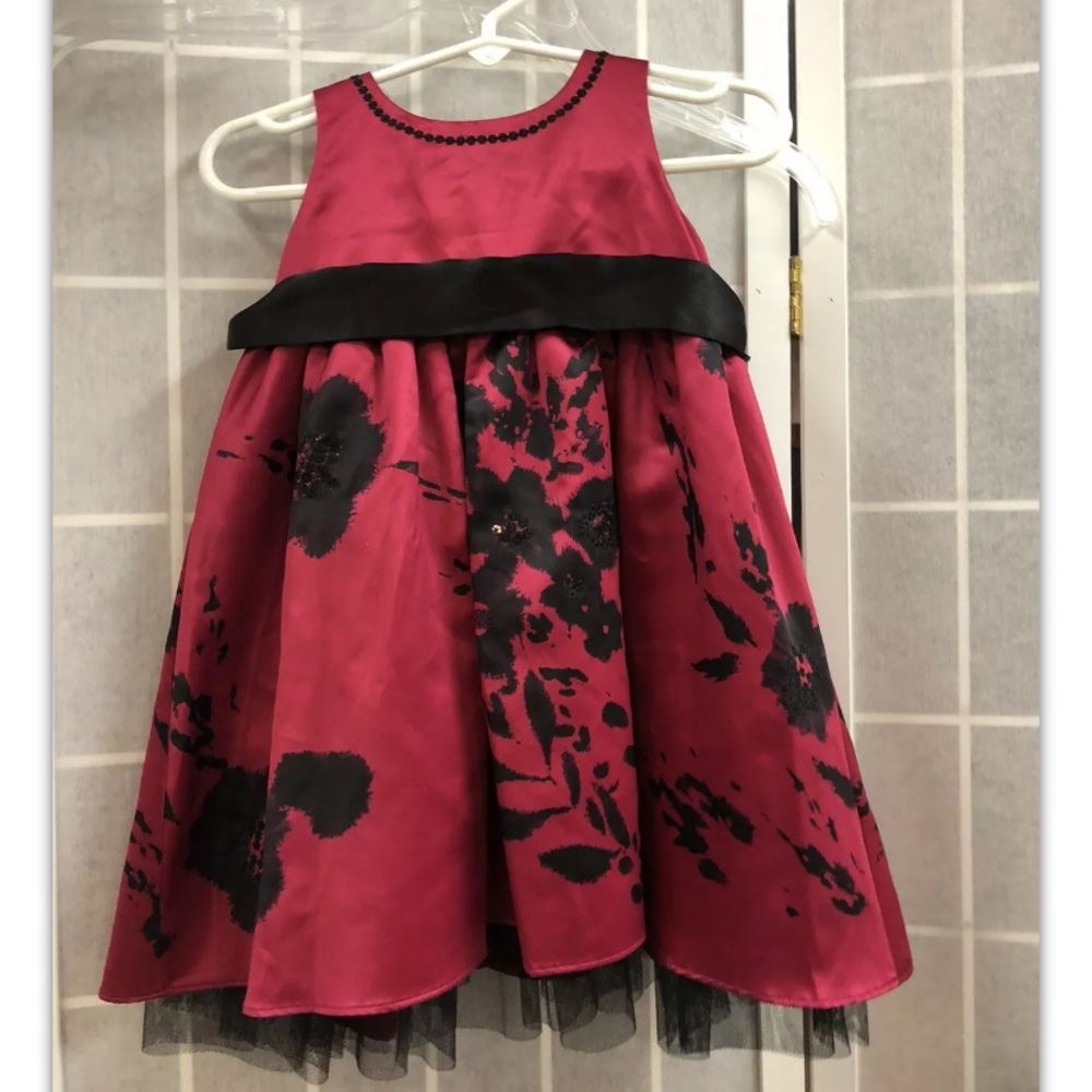 Autograph,girl,ChristmasDress,red/black,size6/9M.: